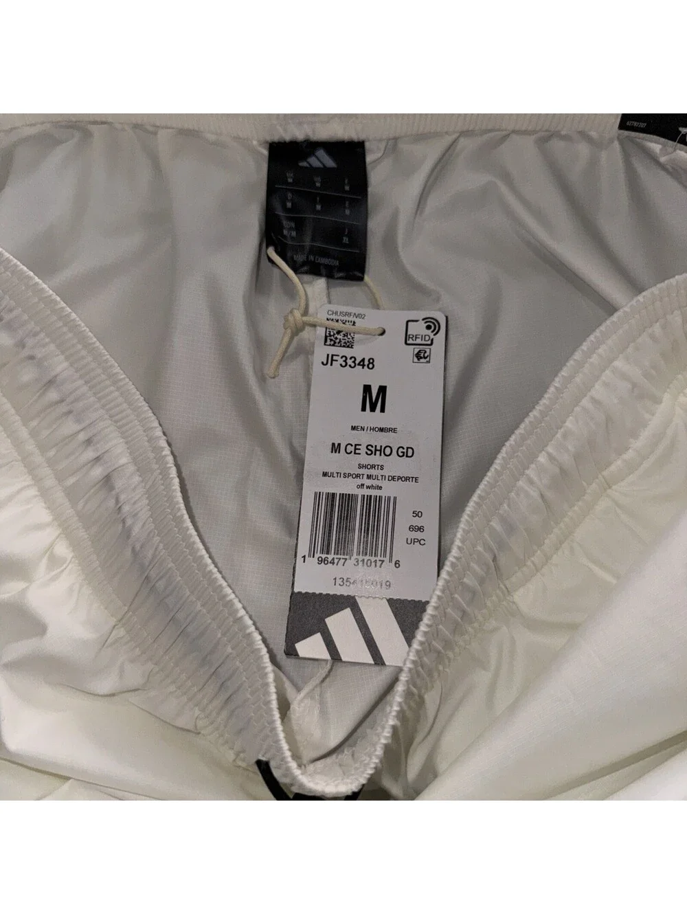 Adidas Men Medium Sportswear City Escape MultiSports Shorts Off White JF3348 New